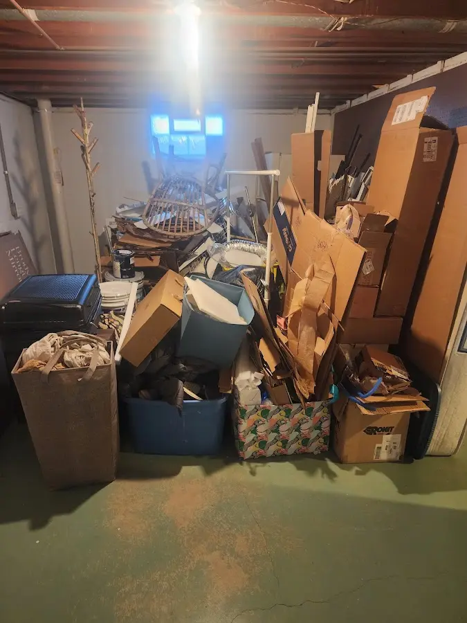 Roll-off dumpster container at job site for 8 Yard Dumpster Rental in Sunderland